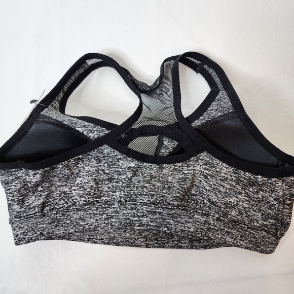 Flex Own It Sports Bra Mesh Back Gray and Black Size 32A 32B 34S Small NWT - Picture 2 of 9